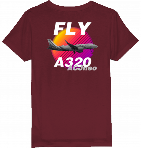 Kids T-Shirt Fly Airbus A320 ACJneo - SUPERSONIC aero 4U