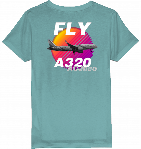 Kids T-Shirt Fly Airbus A320 ACJneo - SUPERSONIC aero 4U