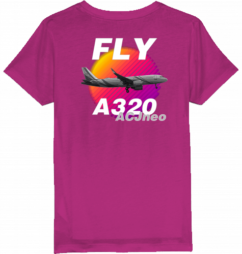 Kids T-Shirt Fly Airbus A320 ACJneo - SUPERSONIC aero 4U