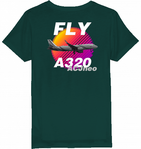 Kids T-Shirt Fly Airbus A320 ACJneo - SUPERSONIC aero 4U