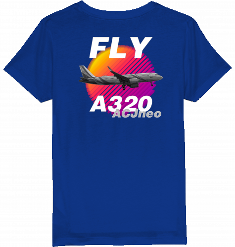 Kids T-Shirt Fly Airbus A320 ACJneo - SUPERSONIC aero 4U