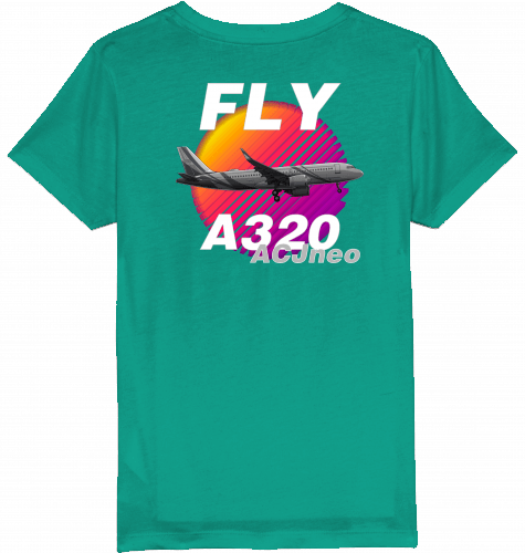 Kids T-Shirt Fly Airbus A320 ACJneo - SUPERSONIC aero 4U