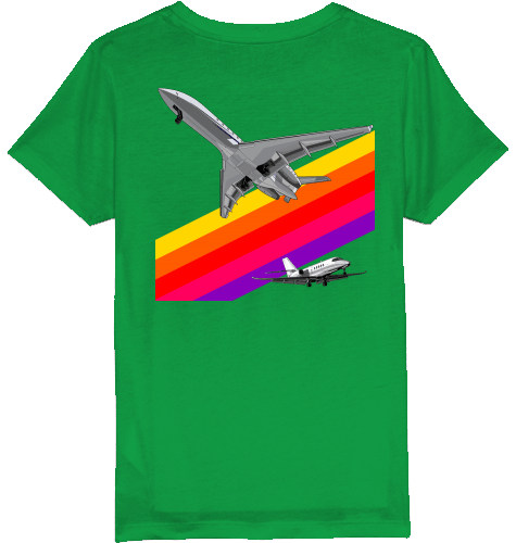 Kids T-Shirt VHS 80ies Style - Business Aviation - SUPERSONIC aero 4U