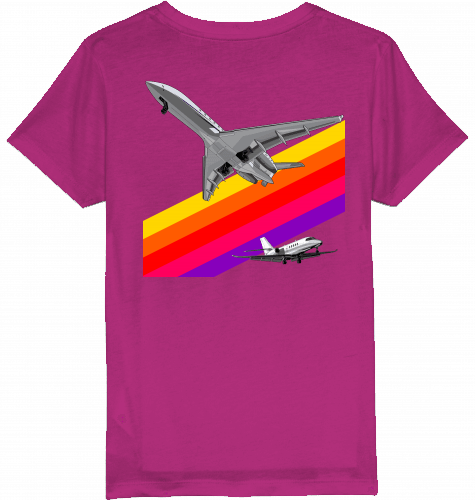 Kids T-Shirt VHS 80ies Style - Business Aviation - SUPERSONIC aero 4U