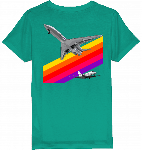 Kids T-Shirt VHS 80ies Style - Business Aviation - SUPERSONIC aero 4U