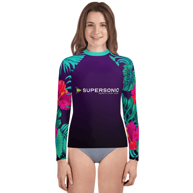 Schwimm- und Sonnenschutzshirt für Jugendliche UNISEX "Carribean Summer" AOP All Over Print - SUPERSONIC aero 4U