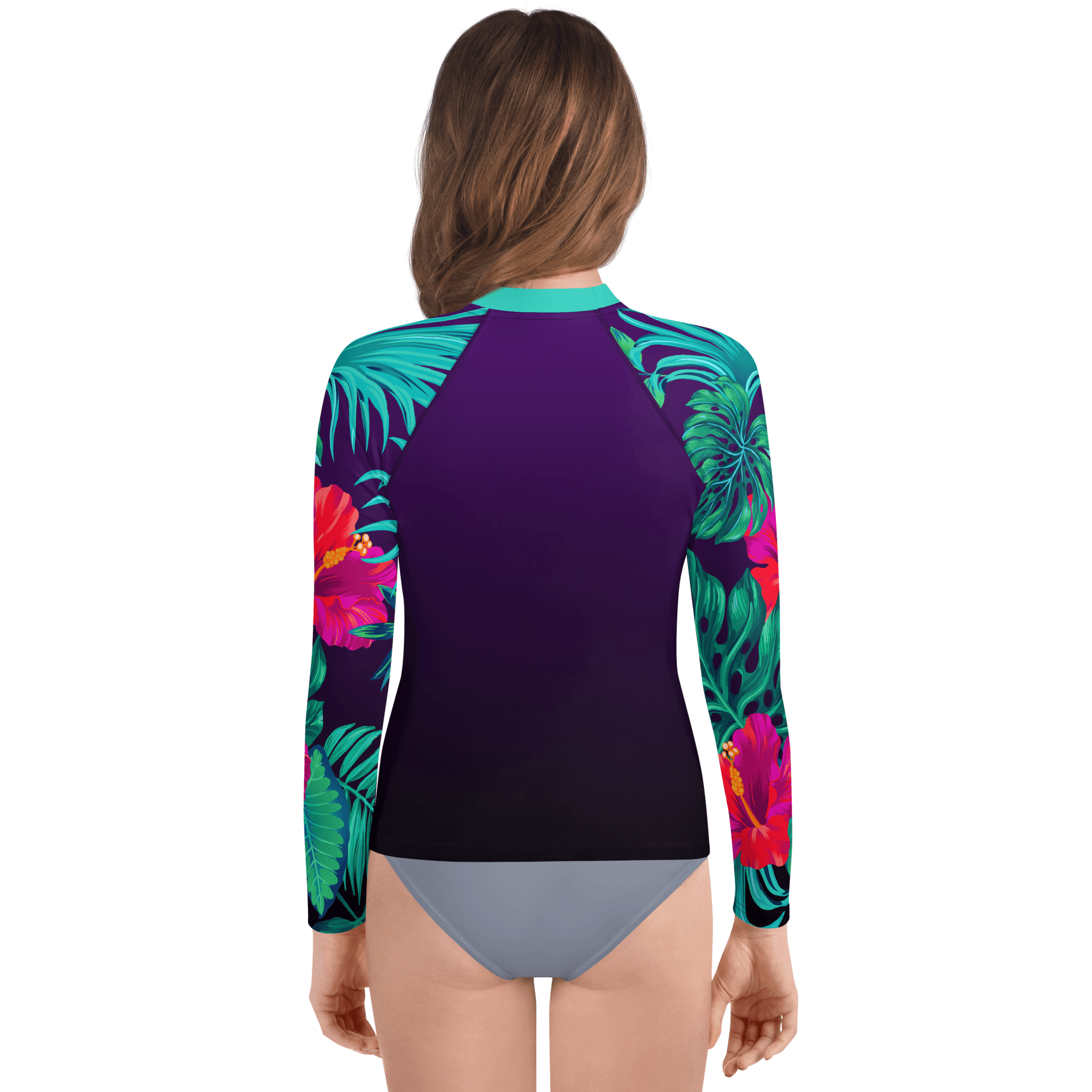 Schwimm- und Sonnenschutzshirt für Jugendliche UNISEX "Carribean Summer" AOP All Over Print - SUPERSONIC aero 4U