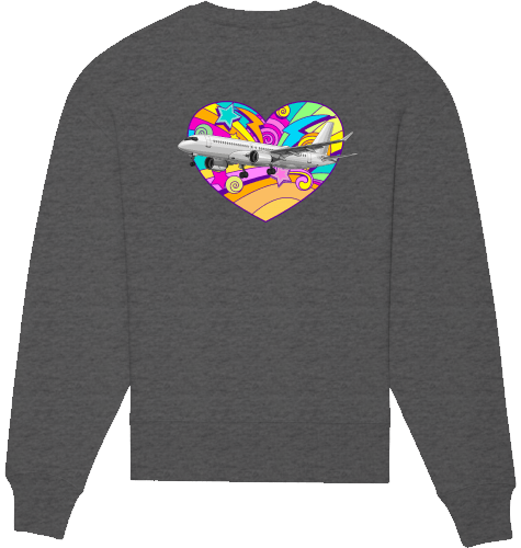 Sweatshirt Airbus A220 Heart Unisex - SUPERSONIC aero 4U