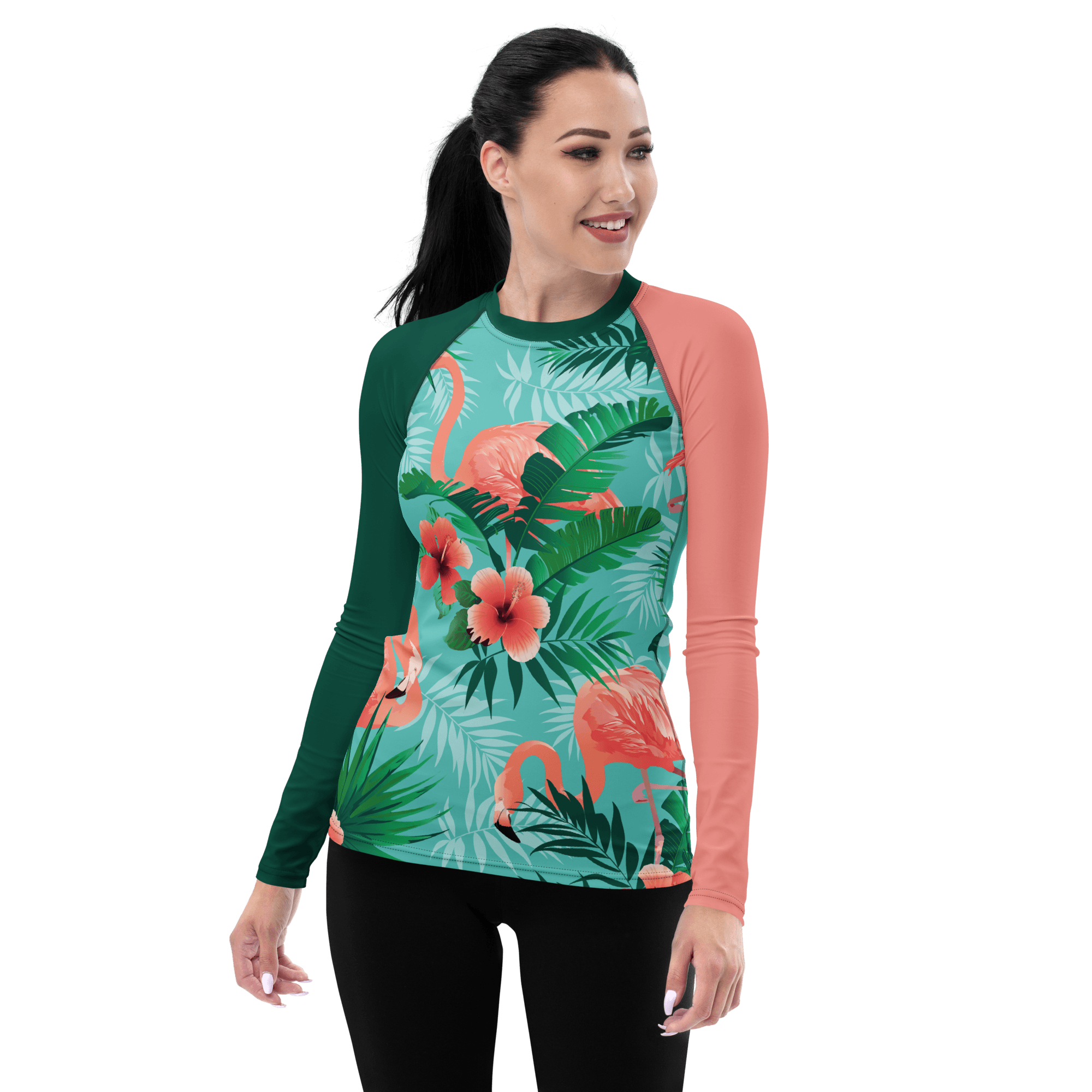 WOMEN Schwimm- & Sonnenschutz Shirt "Carribean Summer" AOP All Over Print - SUPERSONIC aero 4U