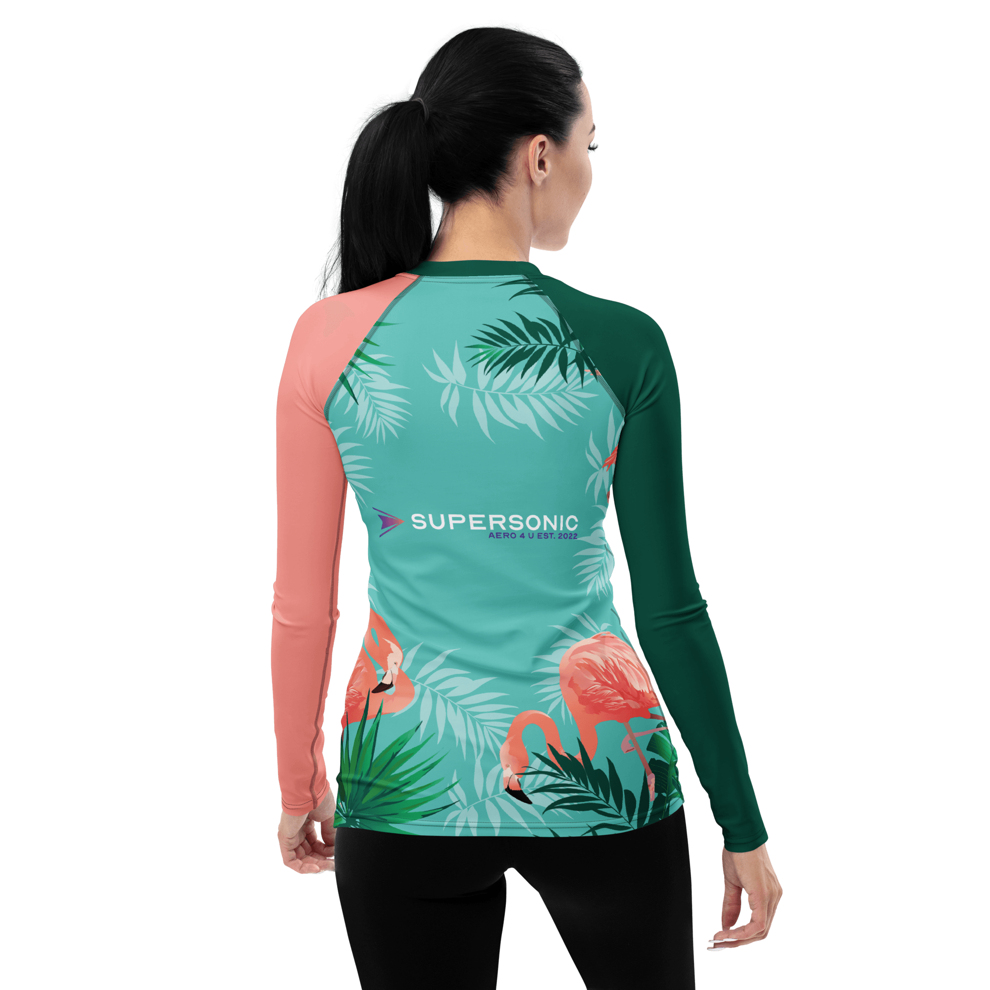 WOMEN Schwimm- & Sonnenschutz Shirt "Carribean Summer" AOP All Over Print - SUPERSONIC aero 4U