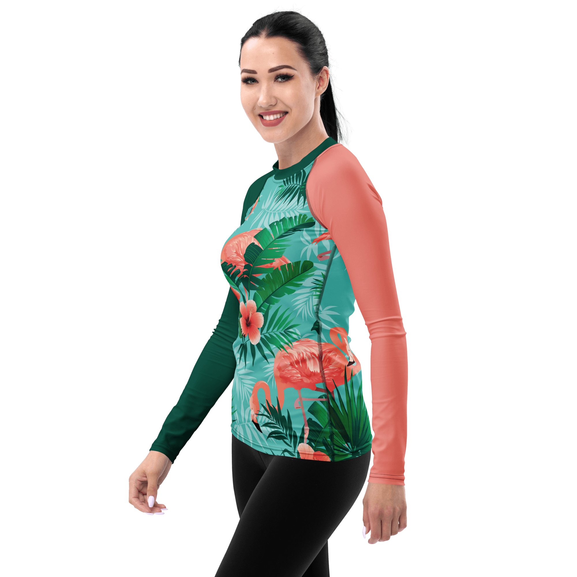 WOMEN Schwimm- & Sonnenschutz Shirt "Carribean Summer" AOP All Over Print - SUPERSONIC aero 4U