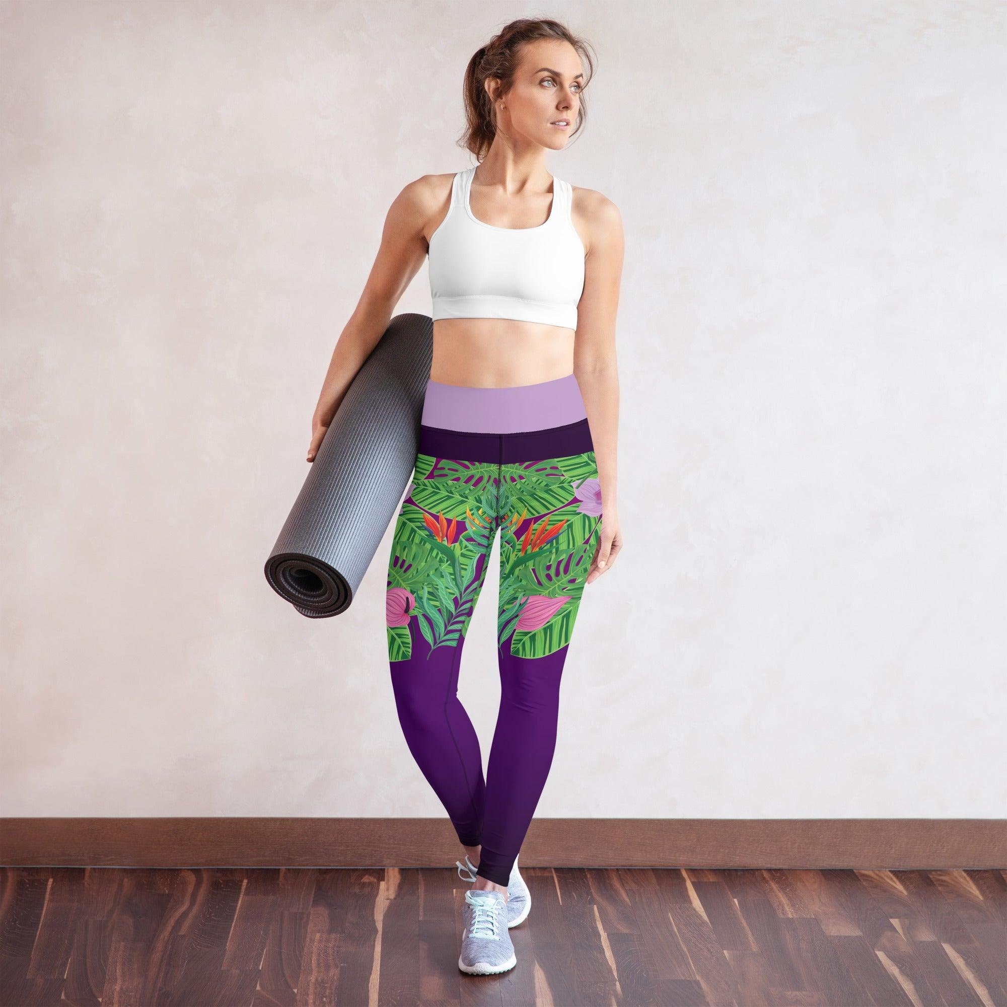 Yoga Leggings "Tropical" - SUPERSONIC aero 4U