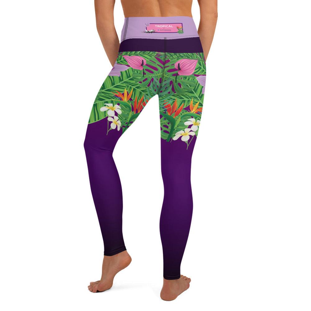 Yoga Leggings "Tropical" - SUPERSONIC aero 4U