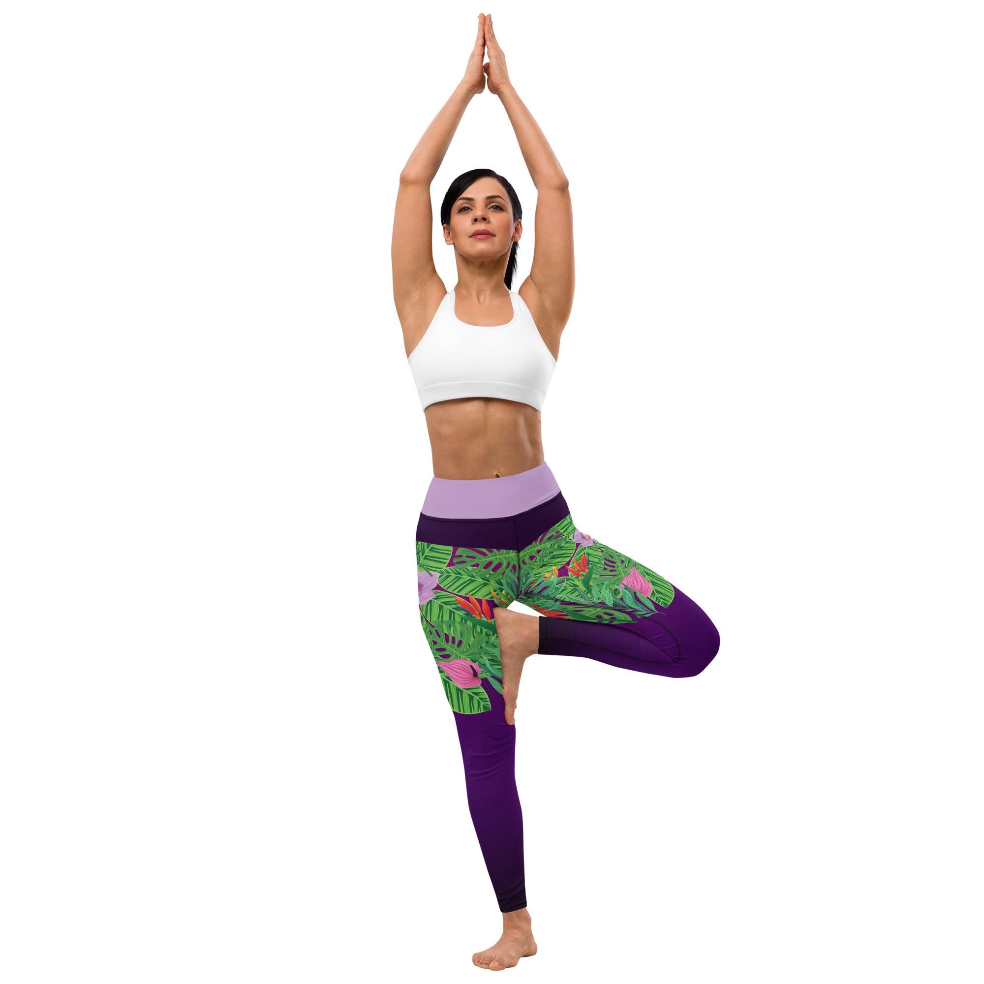 Yoga Leggings "Tropical" - SUPERSONIC aero 4U