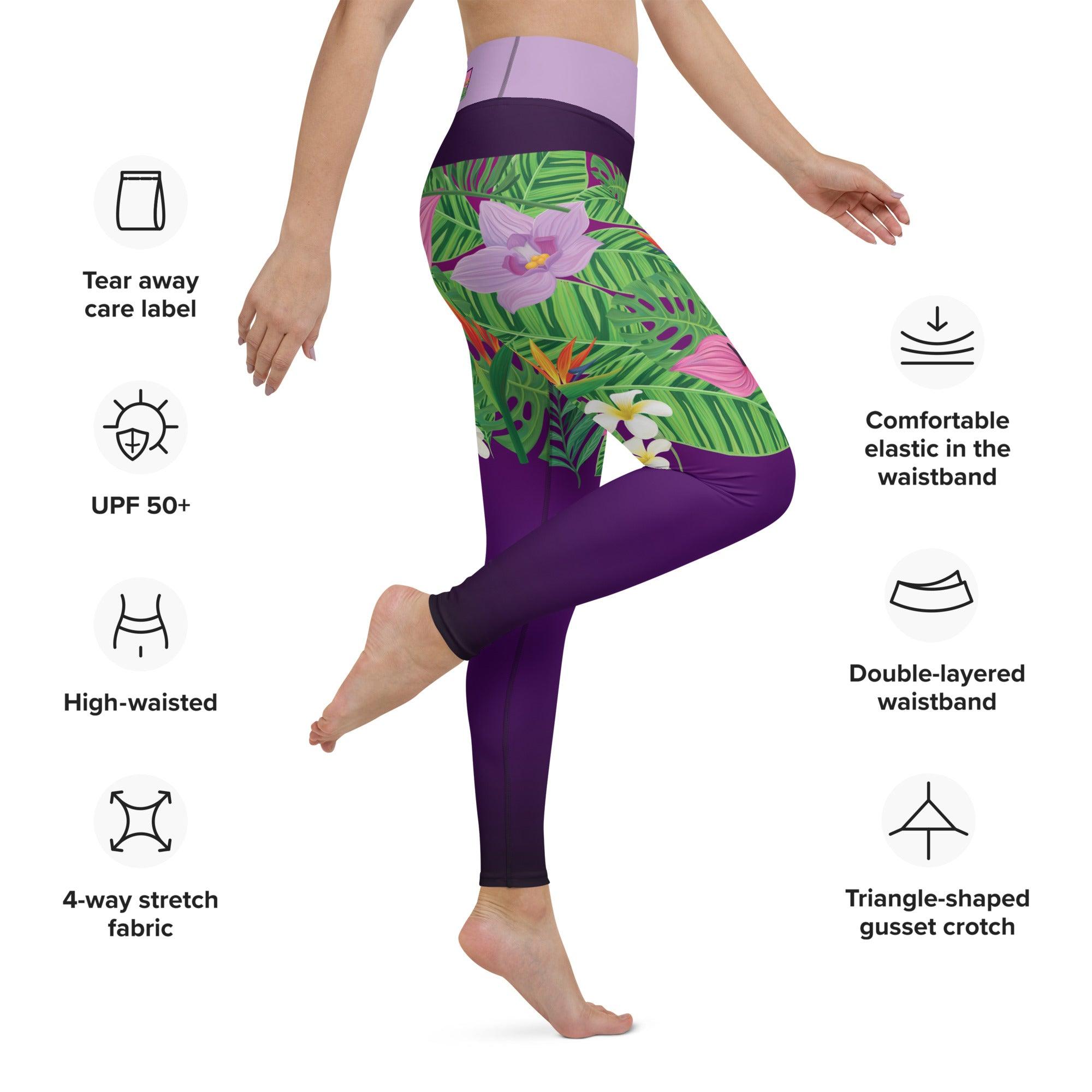 Yoga Leggings "Tropical" - SUPERSONIC aero 4U