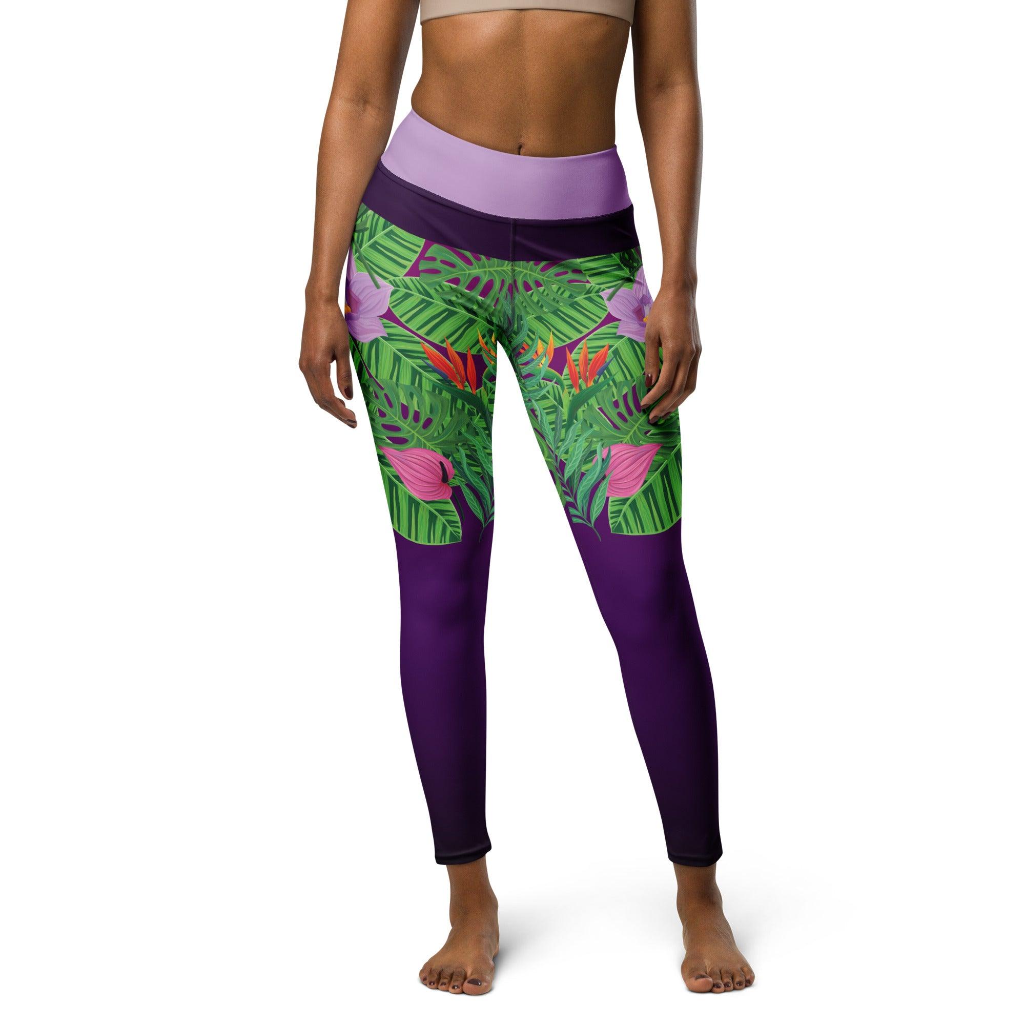 Yoga Leggings "Tropical" - SUPERSONIC aero 4U