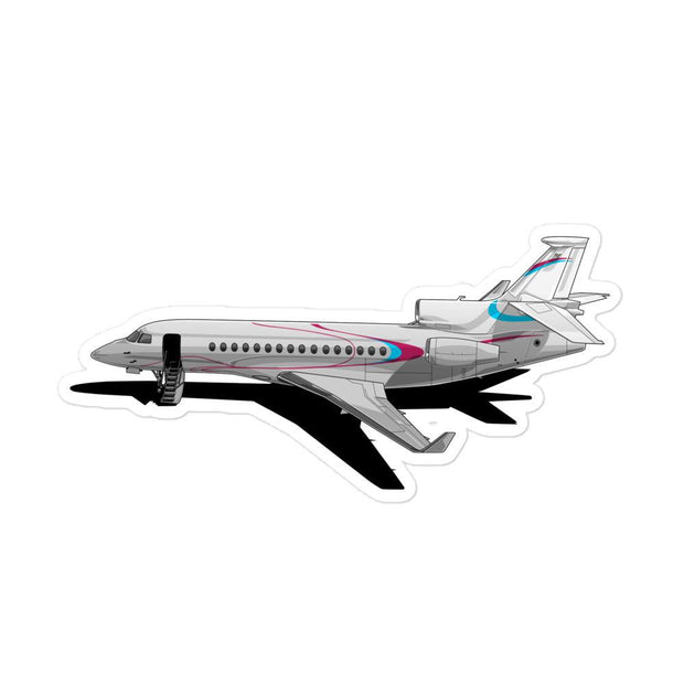 Aviation Sticker "Dassault Falcon 7X Businessjet" - SUPERSONIC aero 4U
