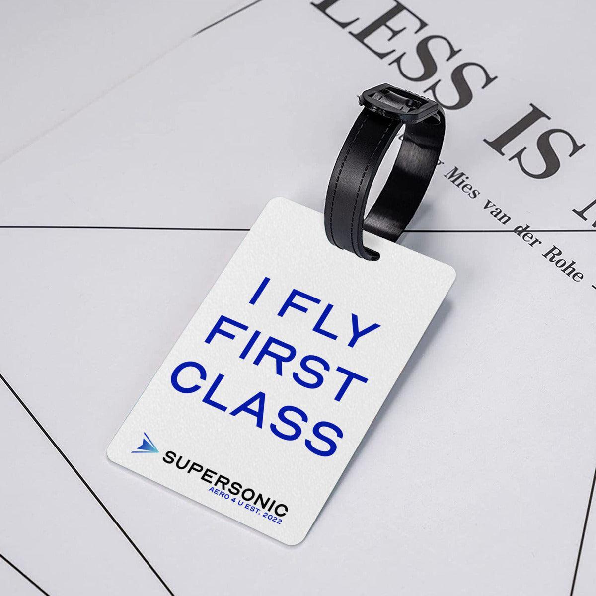 Gepäckanhänger - I fly First Class - SUPERSONIC aero 4U