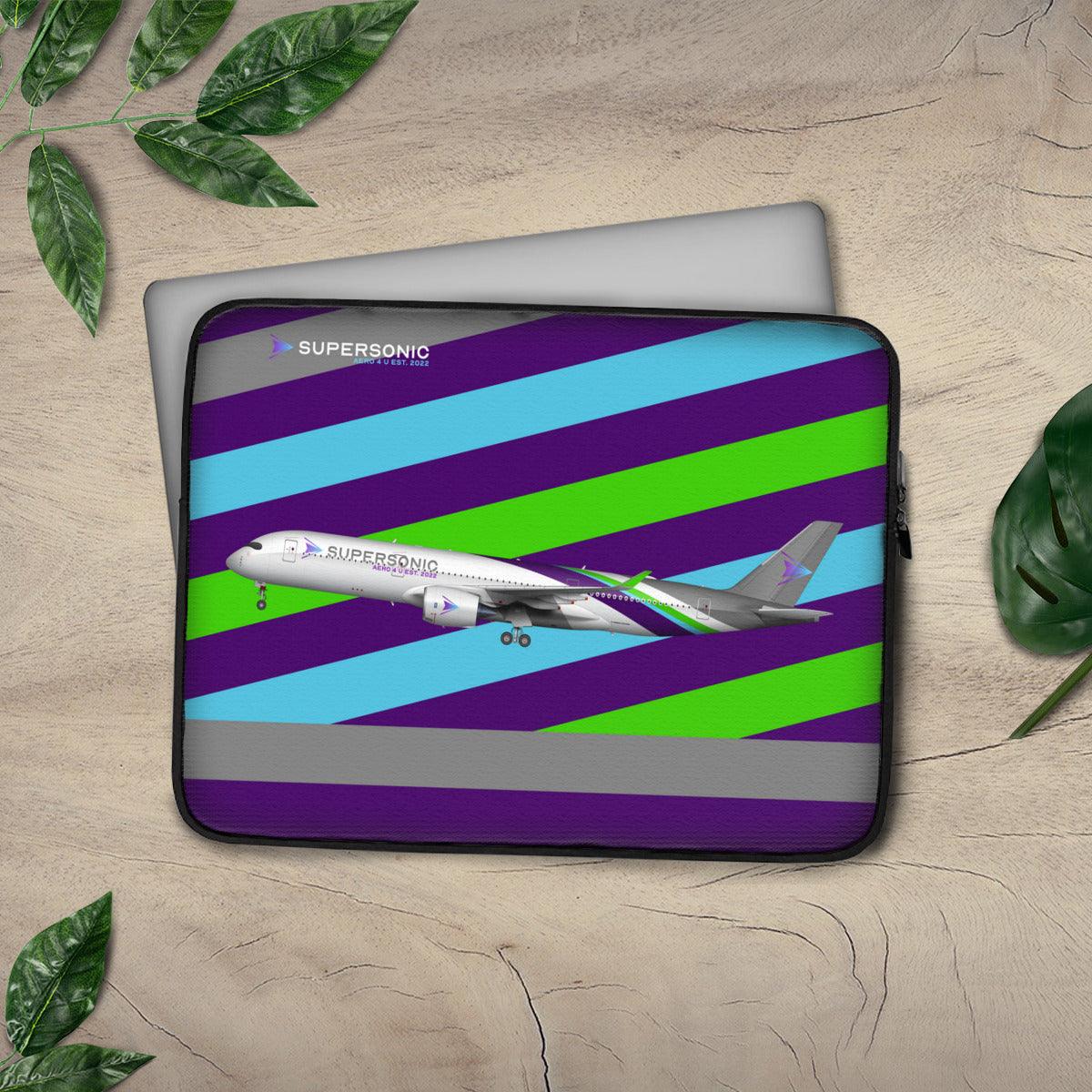 Laptop Tasche Neopren｜Airbus A350 long haul - SUPERSONIC aero 4U