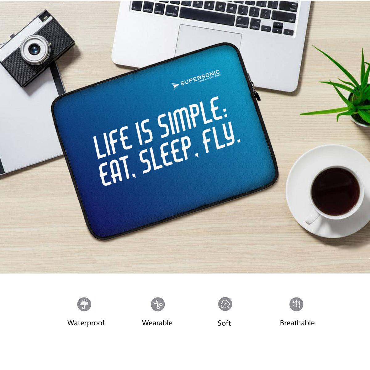 Laptop Tasche Neopren｜Eat Sleep and Fly - SUPERSONIC aero 4U