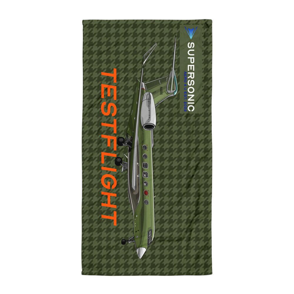 Strandtuch "GVII G600 TestFlight" green - SUPERSONIC aero 4U