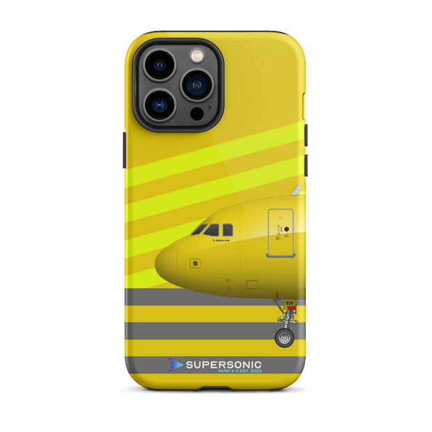 Tough iPhone case "Airbus A320" yellow grey - SUPERSONIC aero 4U