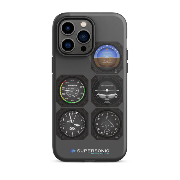 Tough iPhone case Flight Instruments - SUPERSONIC aero 4U