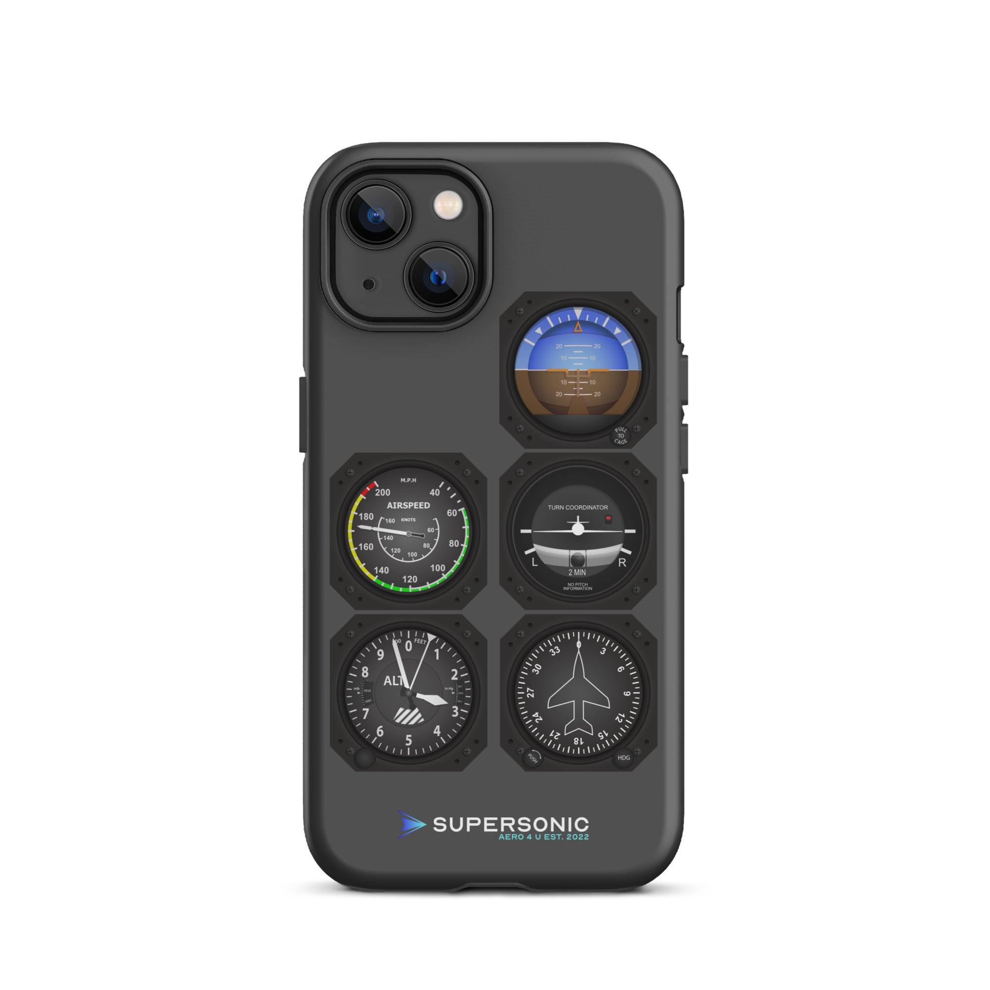 Tough iPhone case Flight Instruments - SUPERSONIC aero 4U