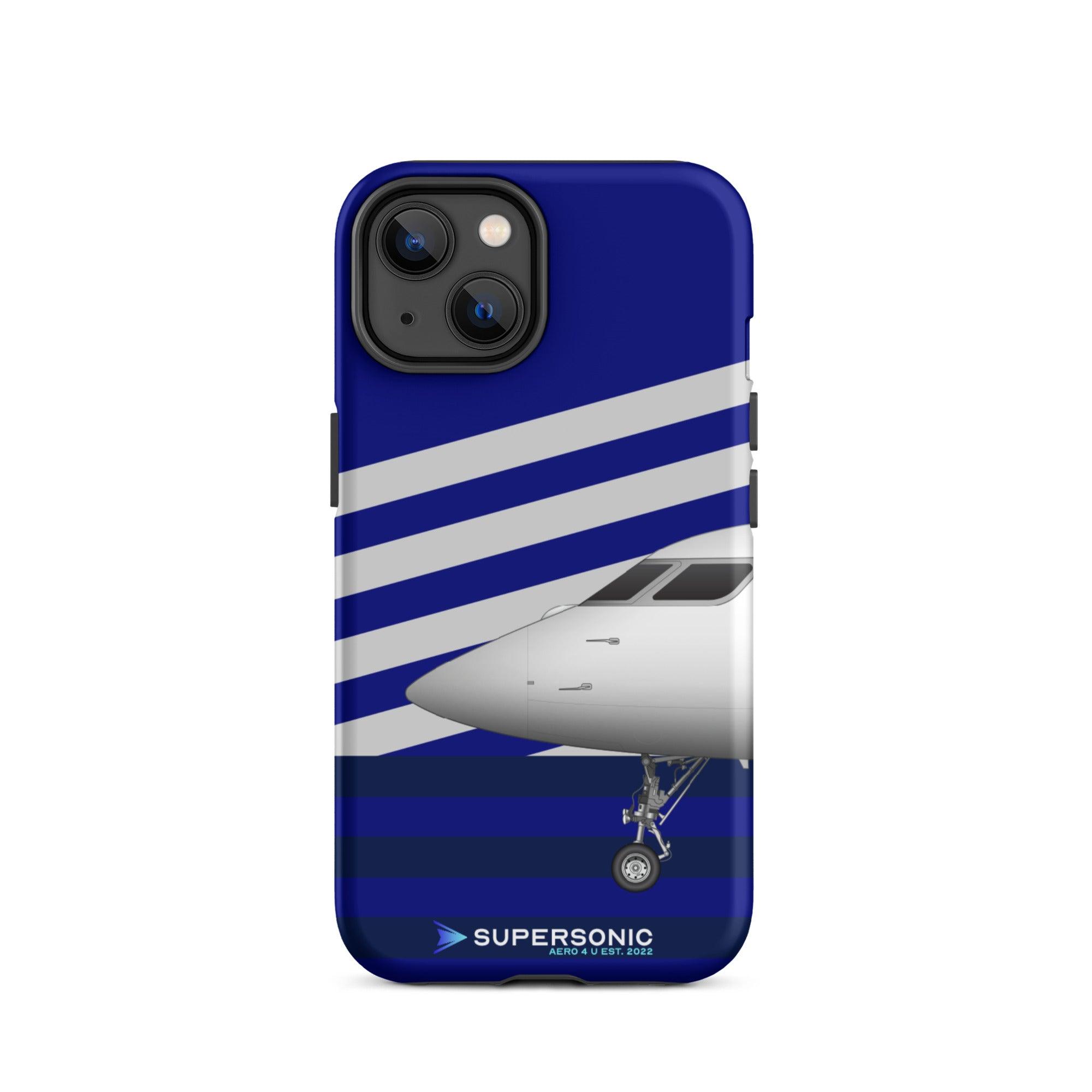 Tough iPhone case "Gulfstream G650" blue - SUPERSONIC aero 4U