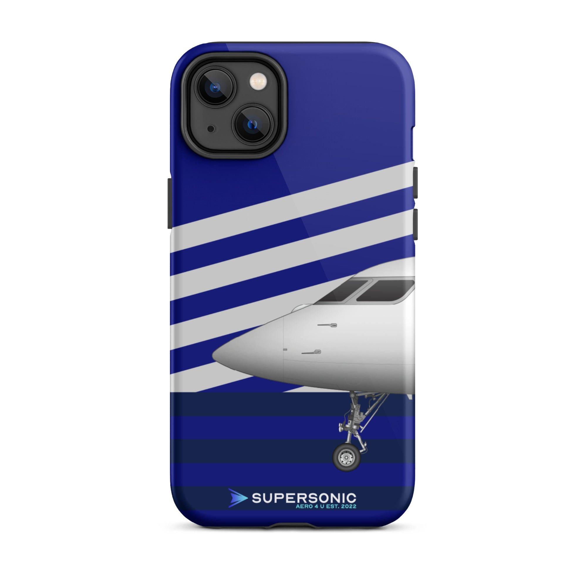 Tough iPhone case "Gulfstream G650" blue - SUPERSONIC aero 4U