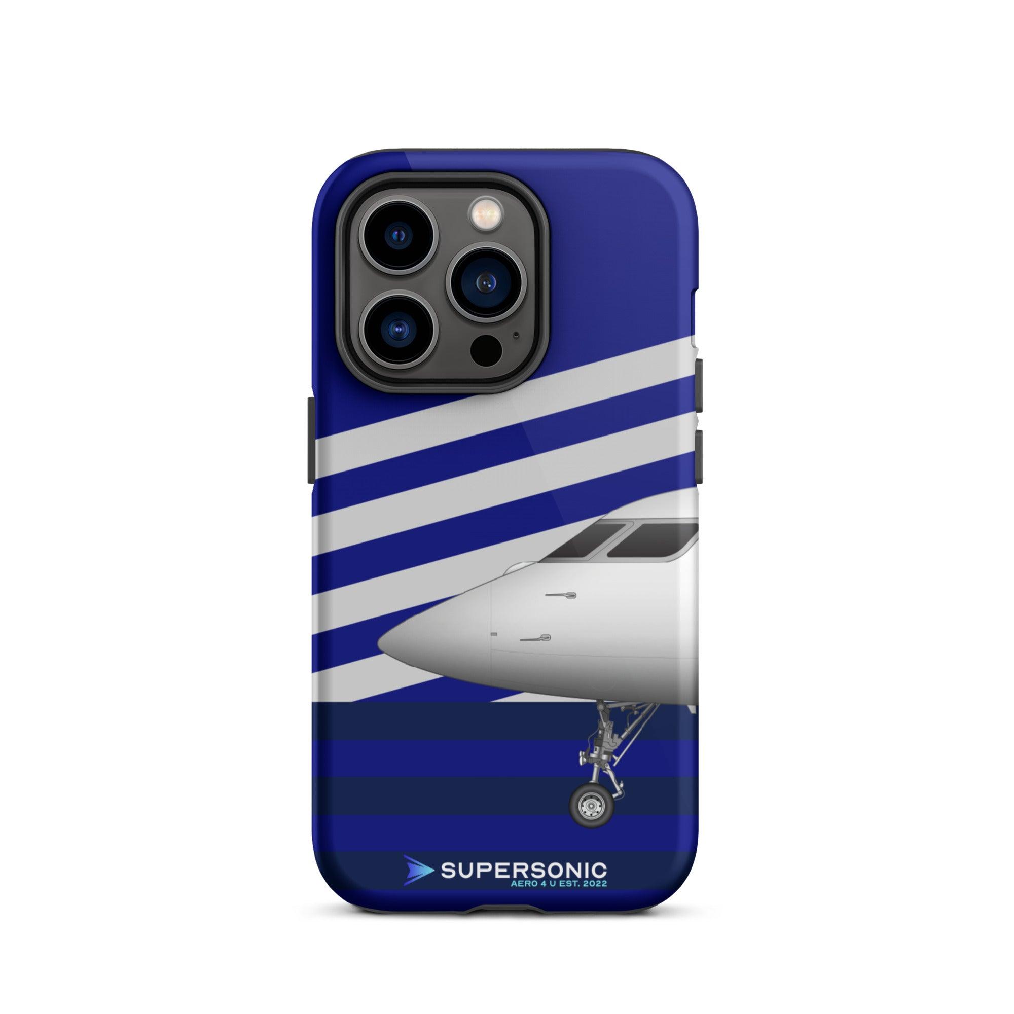 Tough iPhone case "Gulfstream G650" blue - SUPERSONIC aero 4U