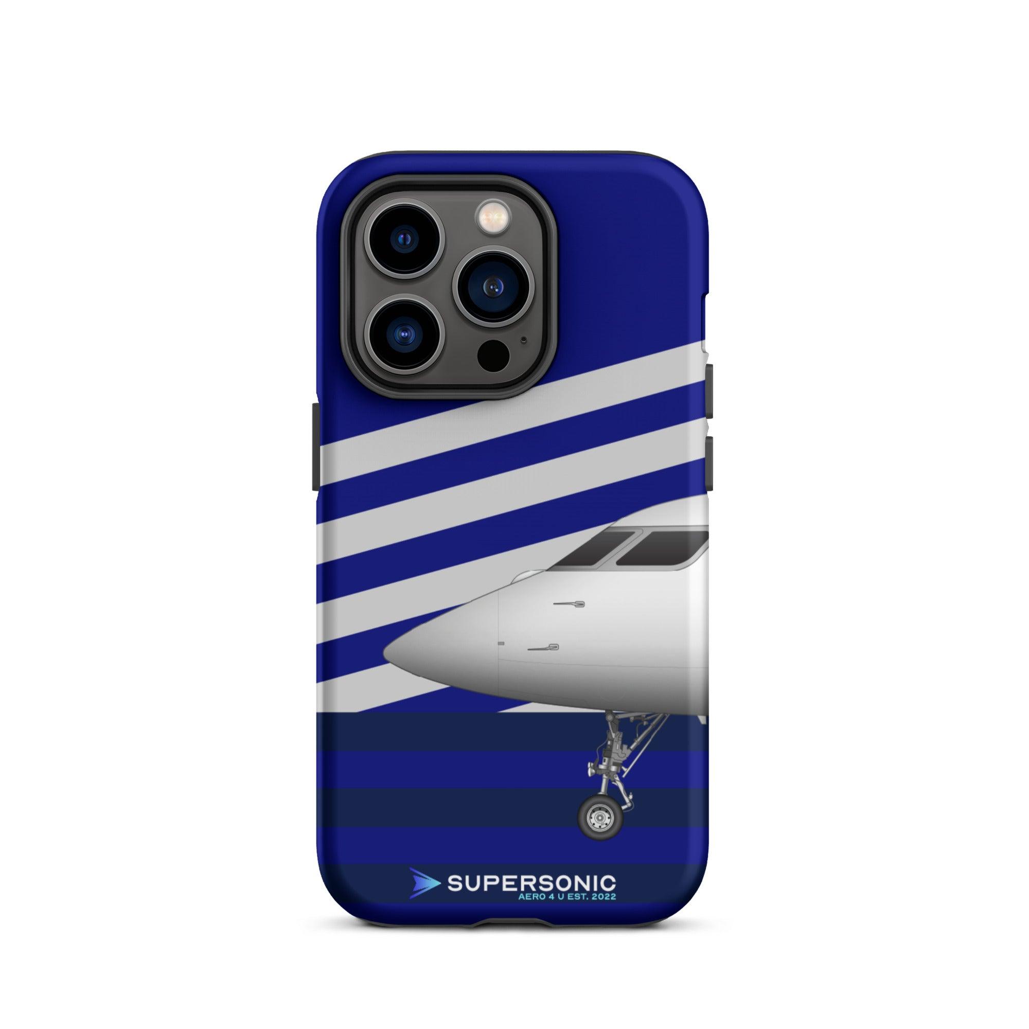 Tough iPhone case "Gulfstream G650" blue - SUPERSONIC aero 4U