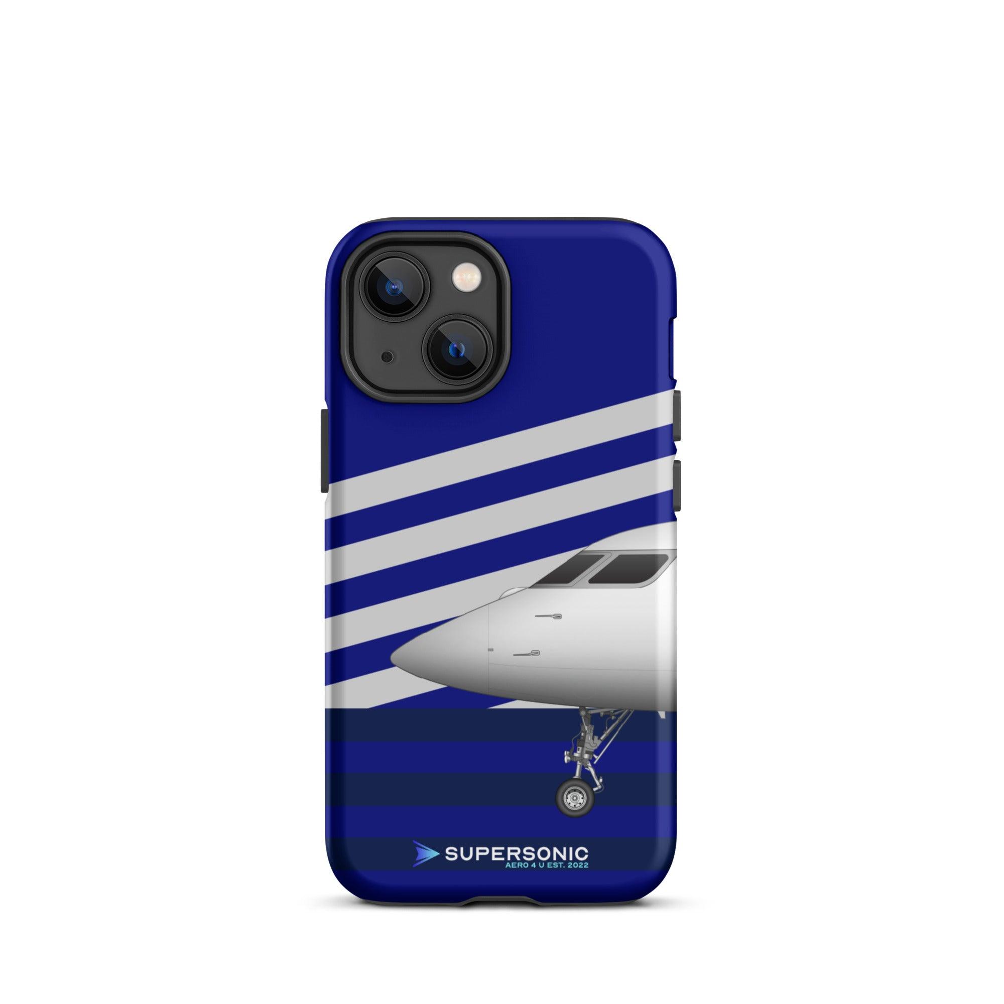 Tough iPhone case "Gulfstream G650" blue - SUPERSONIC aero 4U