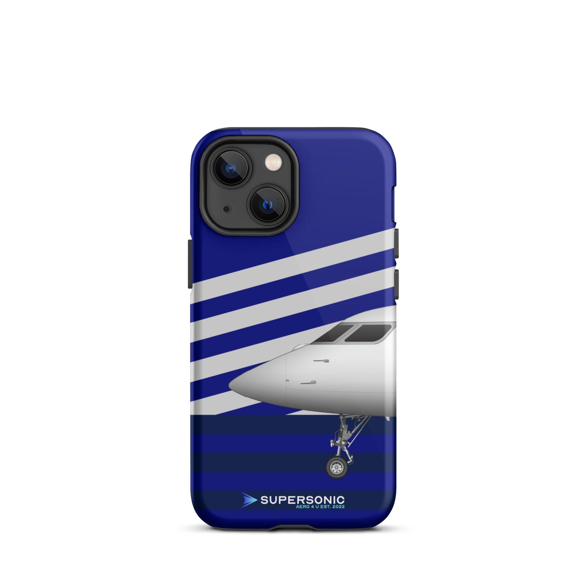 Tough iPhone case "Gulfstream G650" blue - SUPERSONIC aero 4U