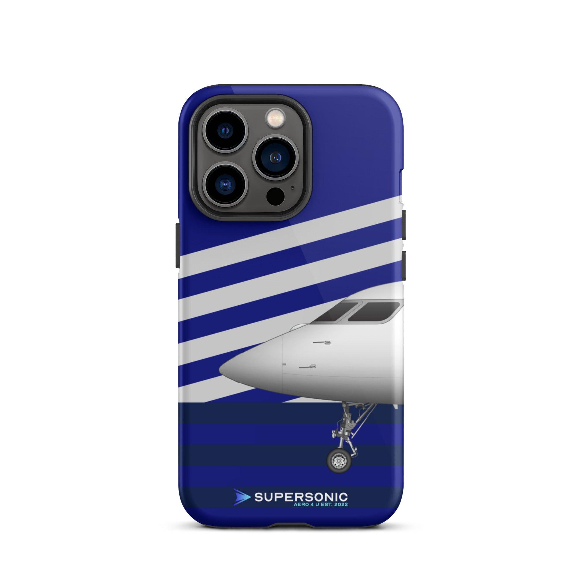 Tough iPhone case "Gulfstream G650" blue - SUPERSONIC aero 4U