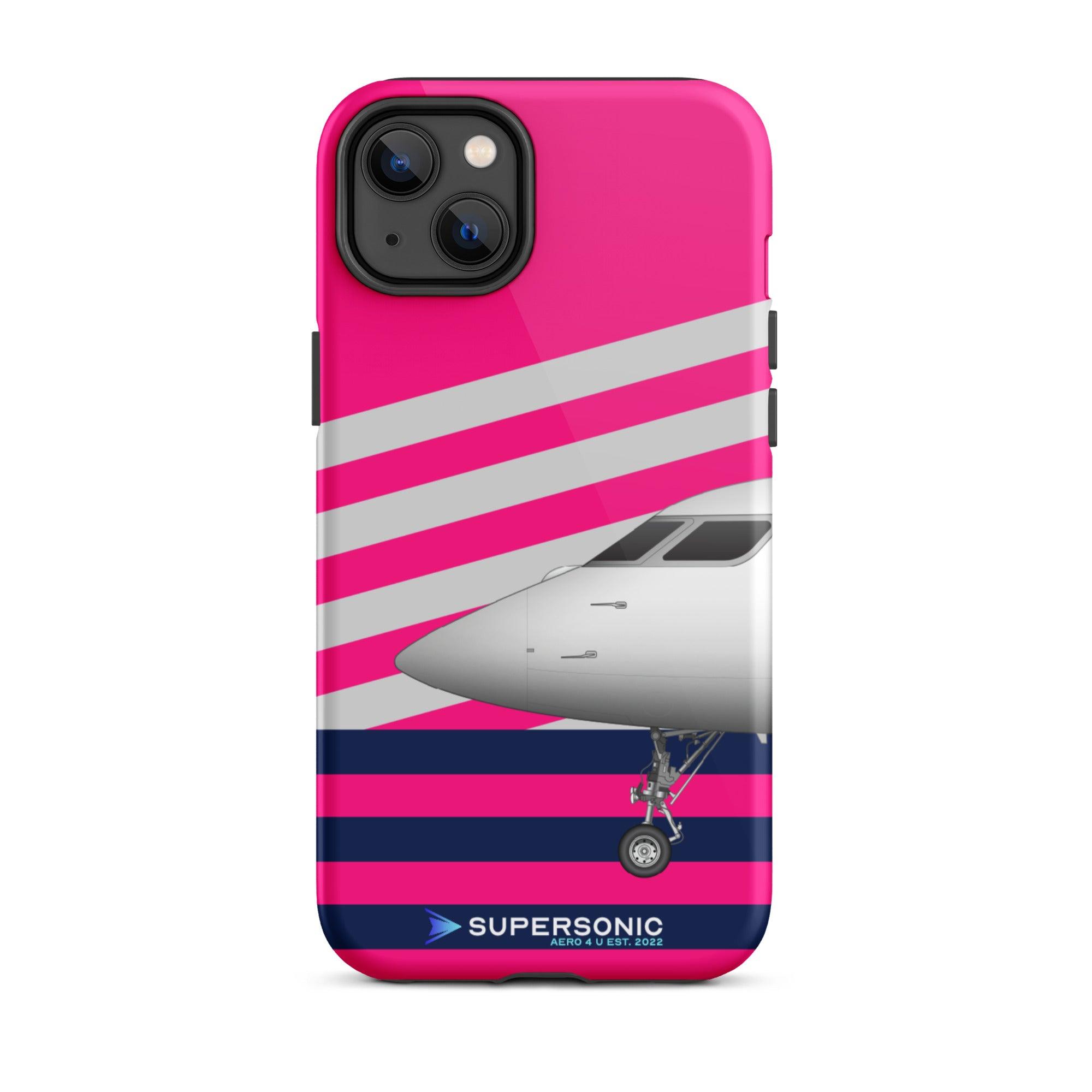 Tough iPhone case "Gulfstream G650" pink - SUPERSONIC aero 4U