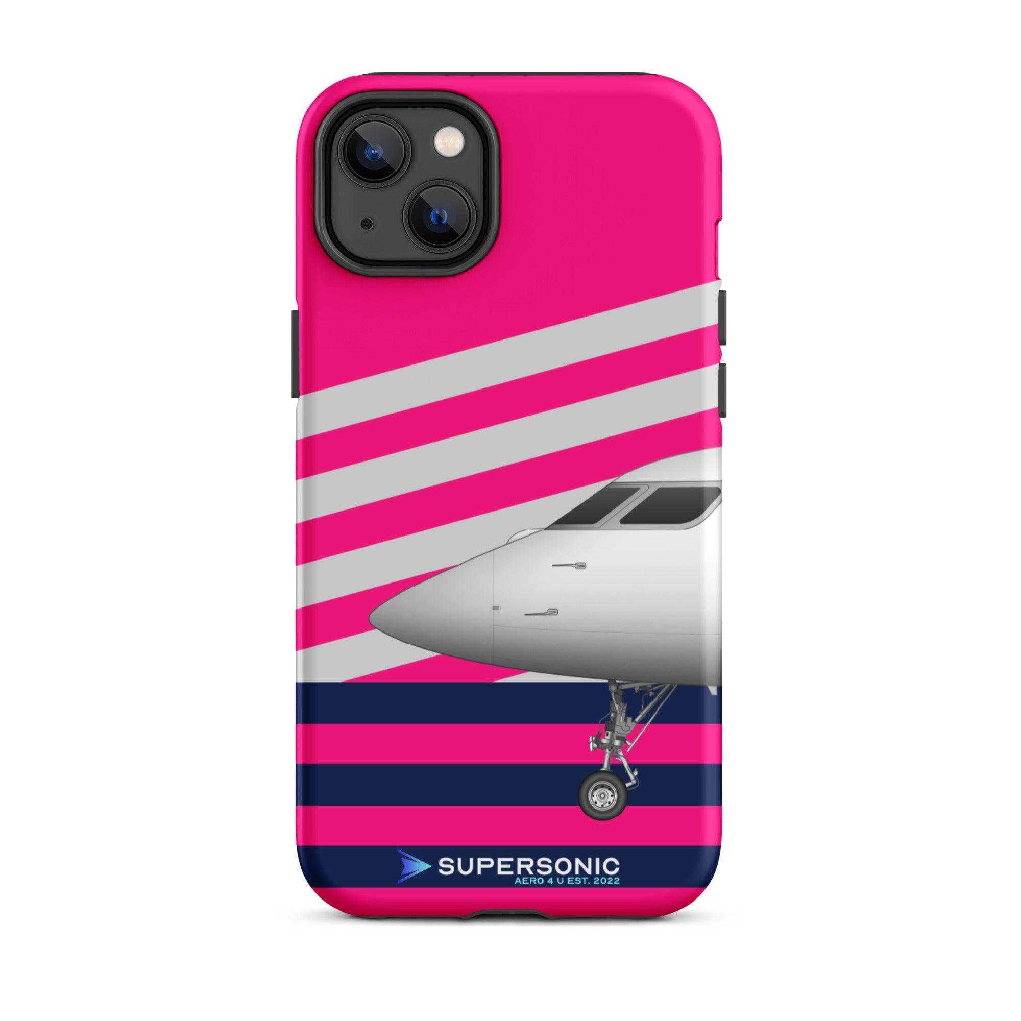 Tough iPhone case "Gulfstream G650" pink - SUPERSONIC aero 4U