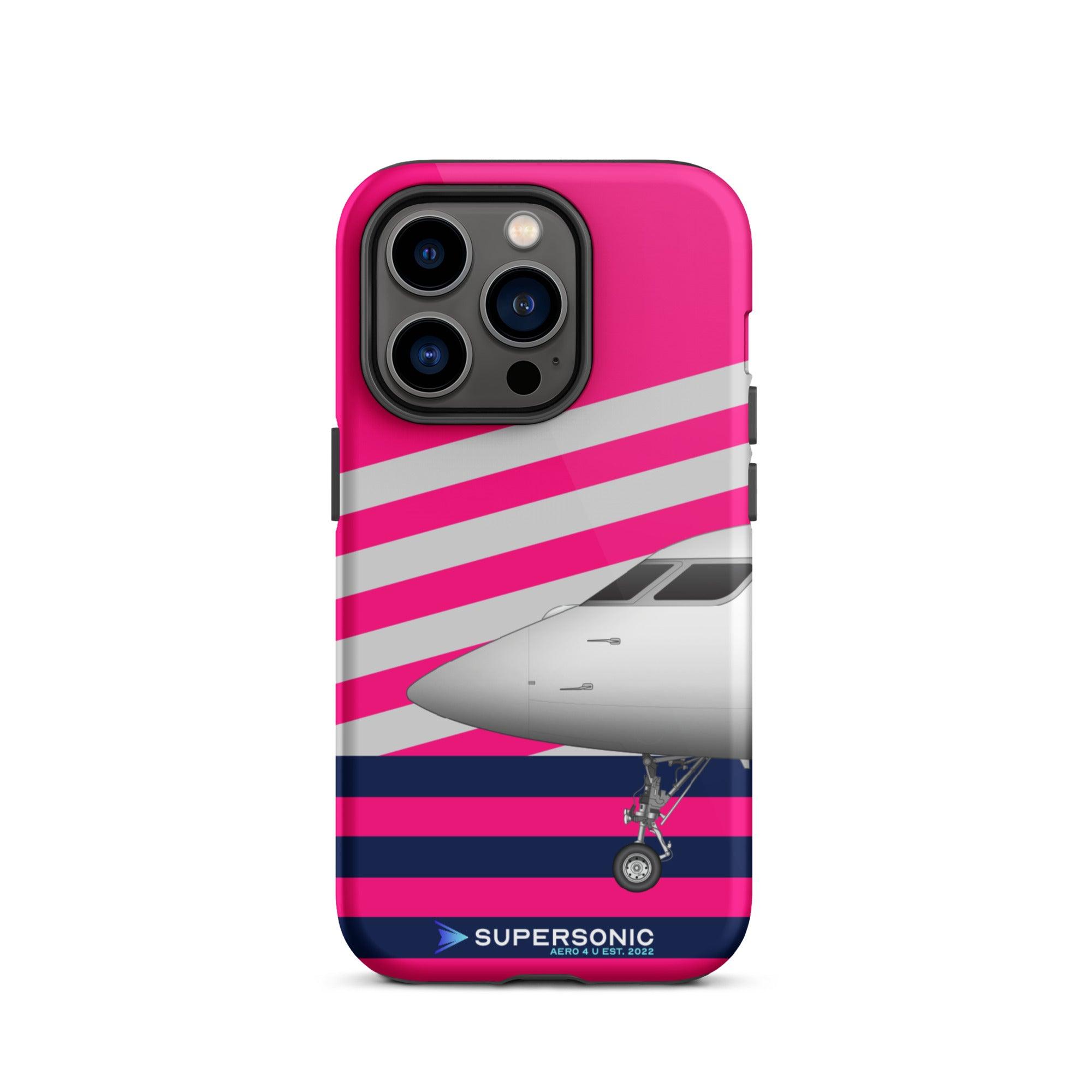 Tough iPhone case "Gulfstream G650" pink - SUPERSONIC aero 4U