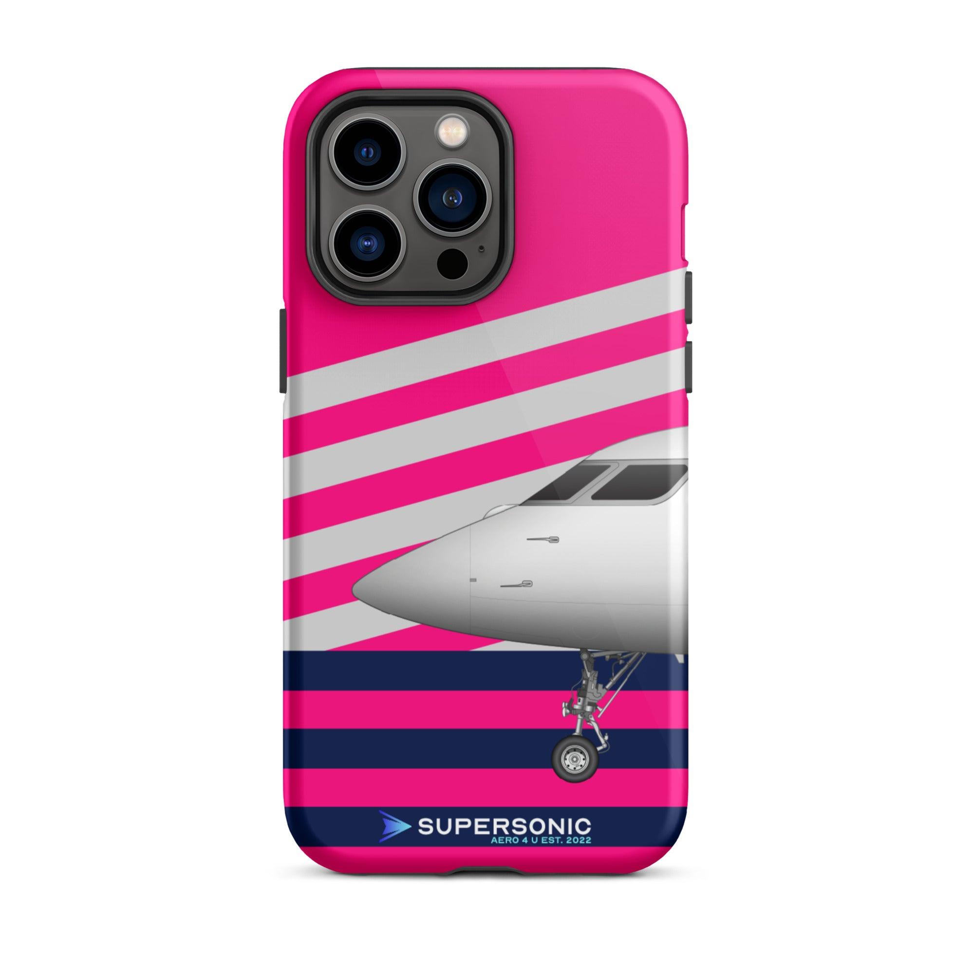 Tough iPhone case "Gulfstream G650" pink - SUPERSONIC aero 4U