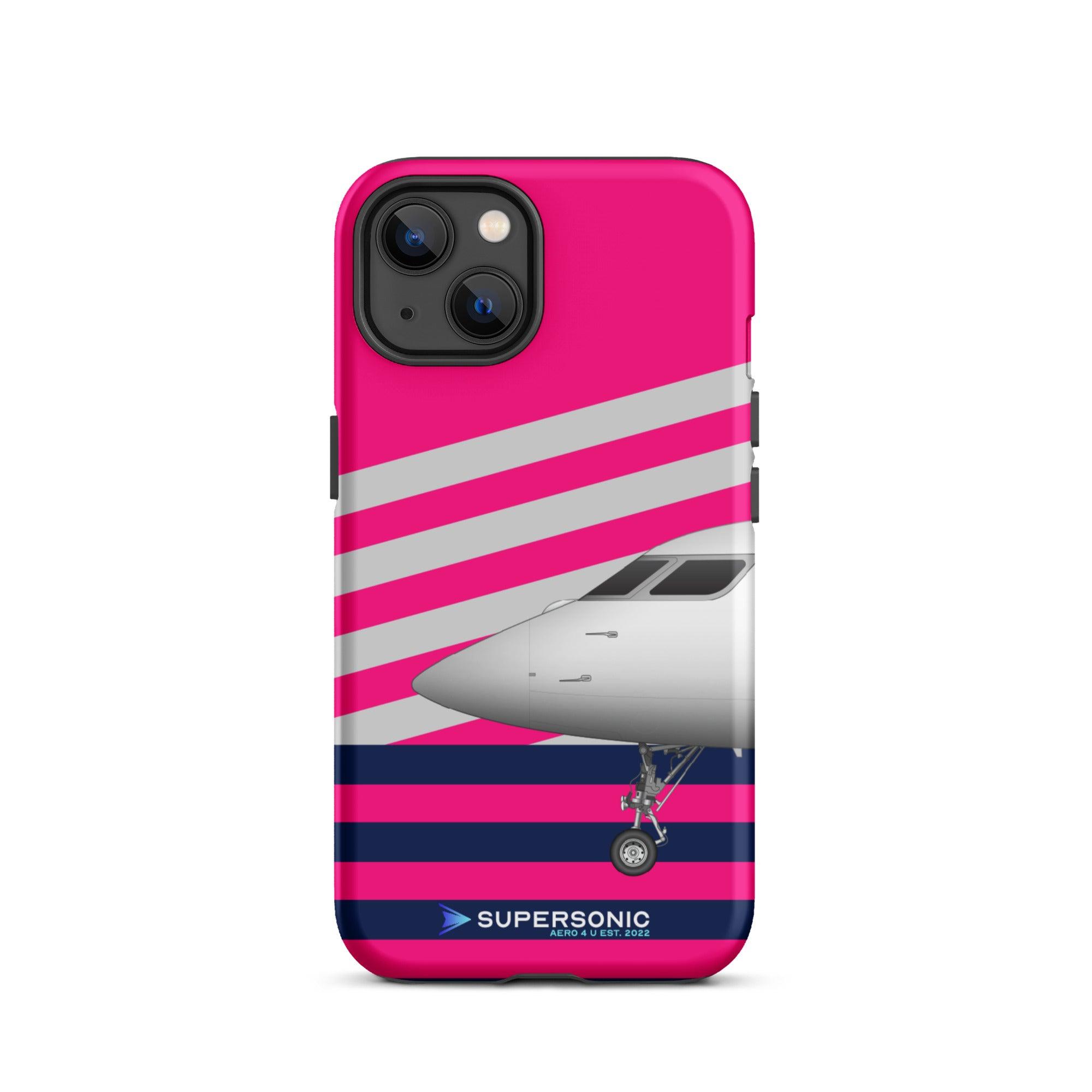 Tough iPhone case "Gulfstream G650" pink - SUPERSONIC aero 4U