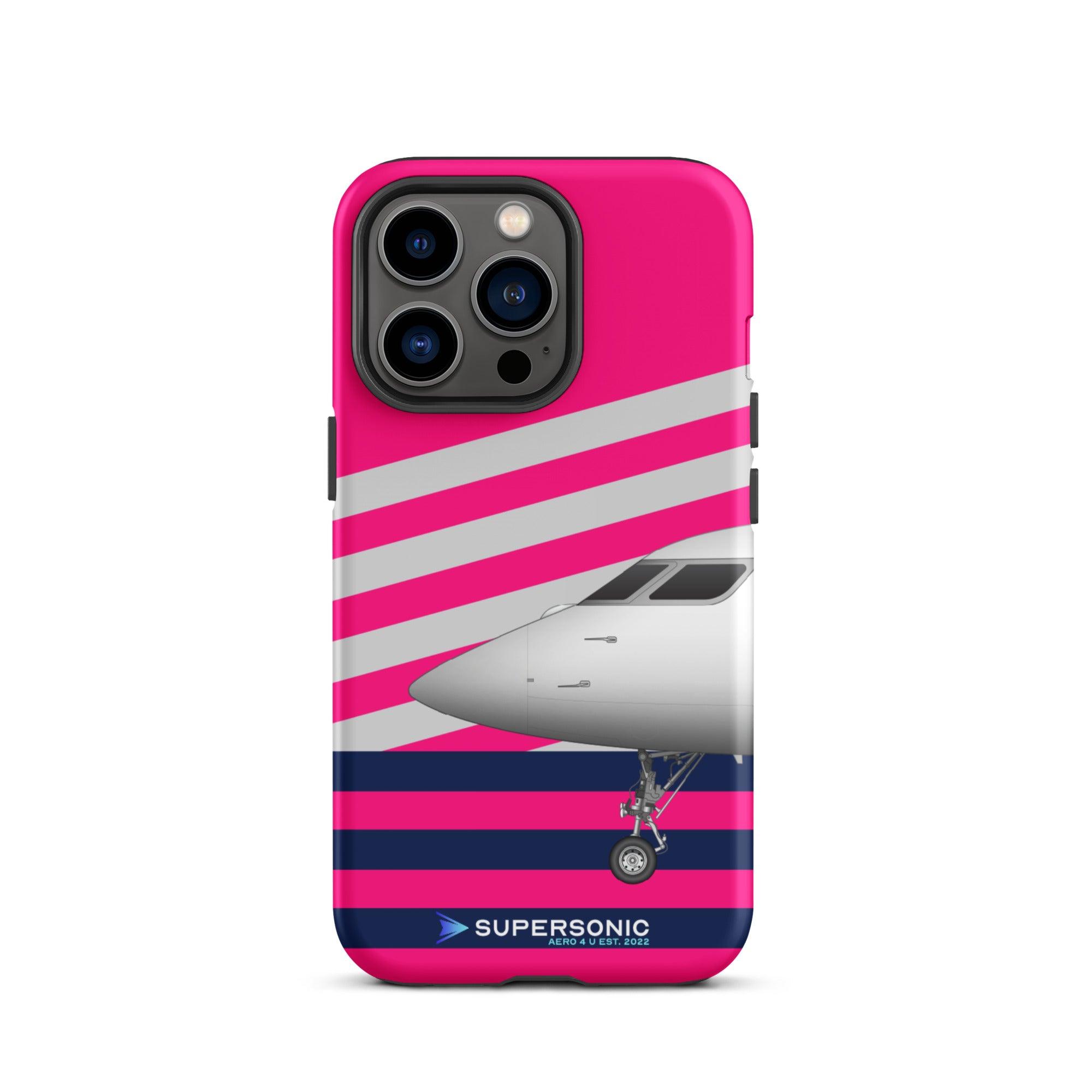 Tough iPhone case "Gulfstream G650" pink - SUPERSONIC aero 4U