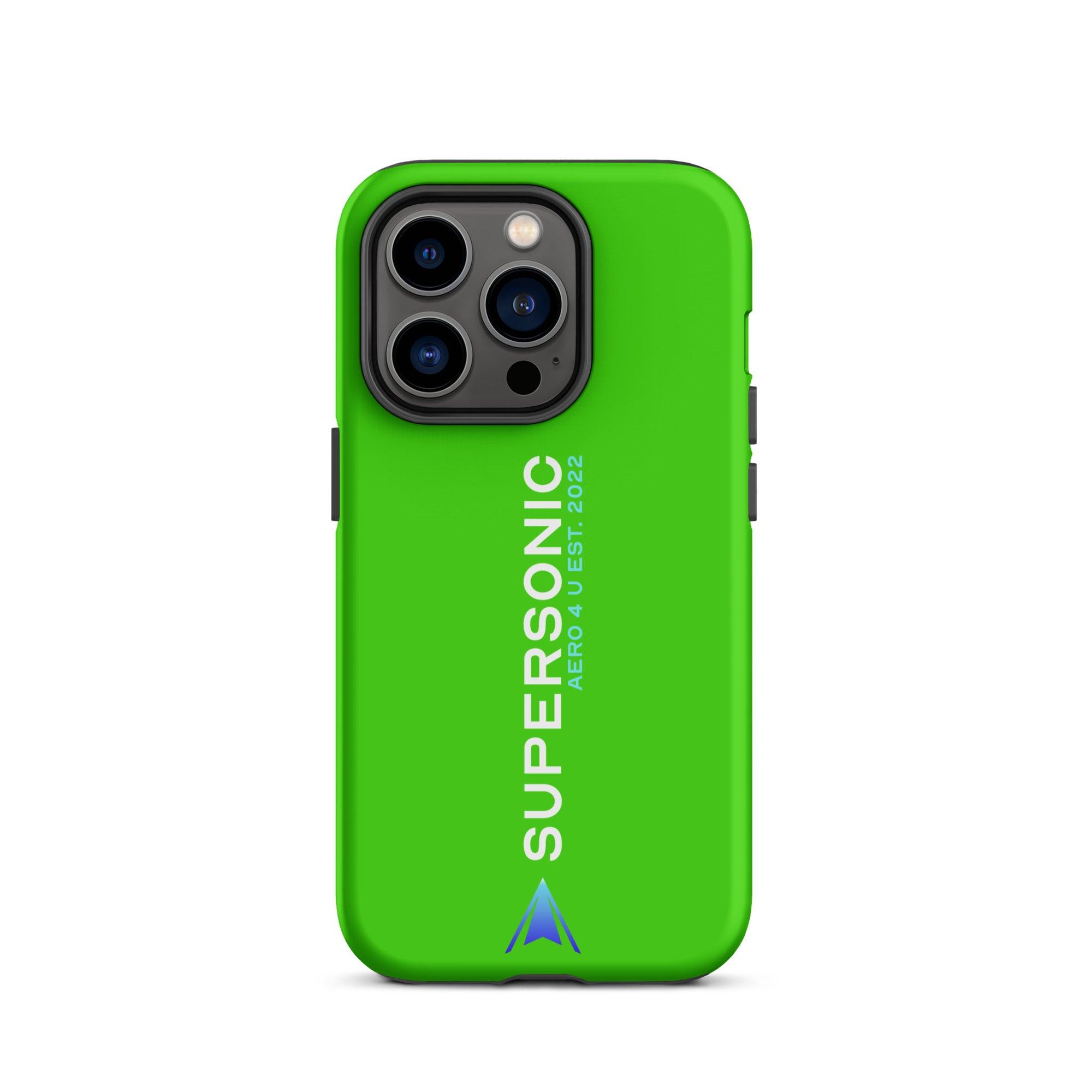 Tough iPhone case "Supersonic" green - SUPERSONIC aero 4U