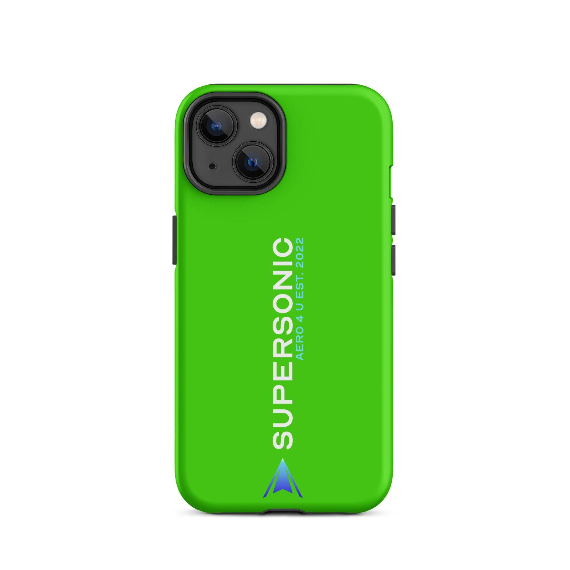 Tough iPhone case "Supersonic" green - SUPERSONIC aero 4U