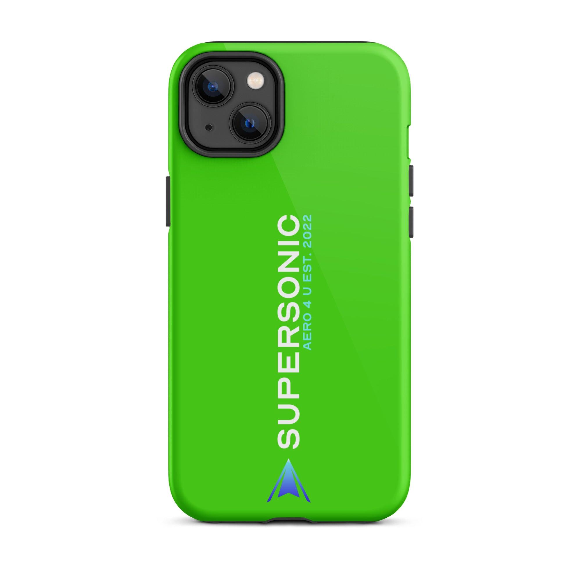 Tough iPhone case "Supersonic" green - SUPERSONIC aero 4U