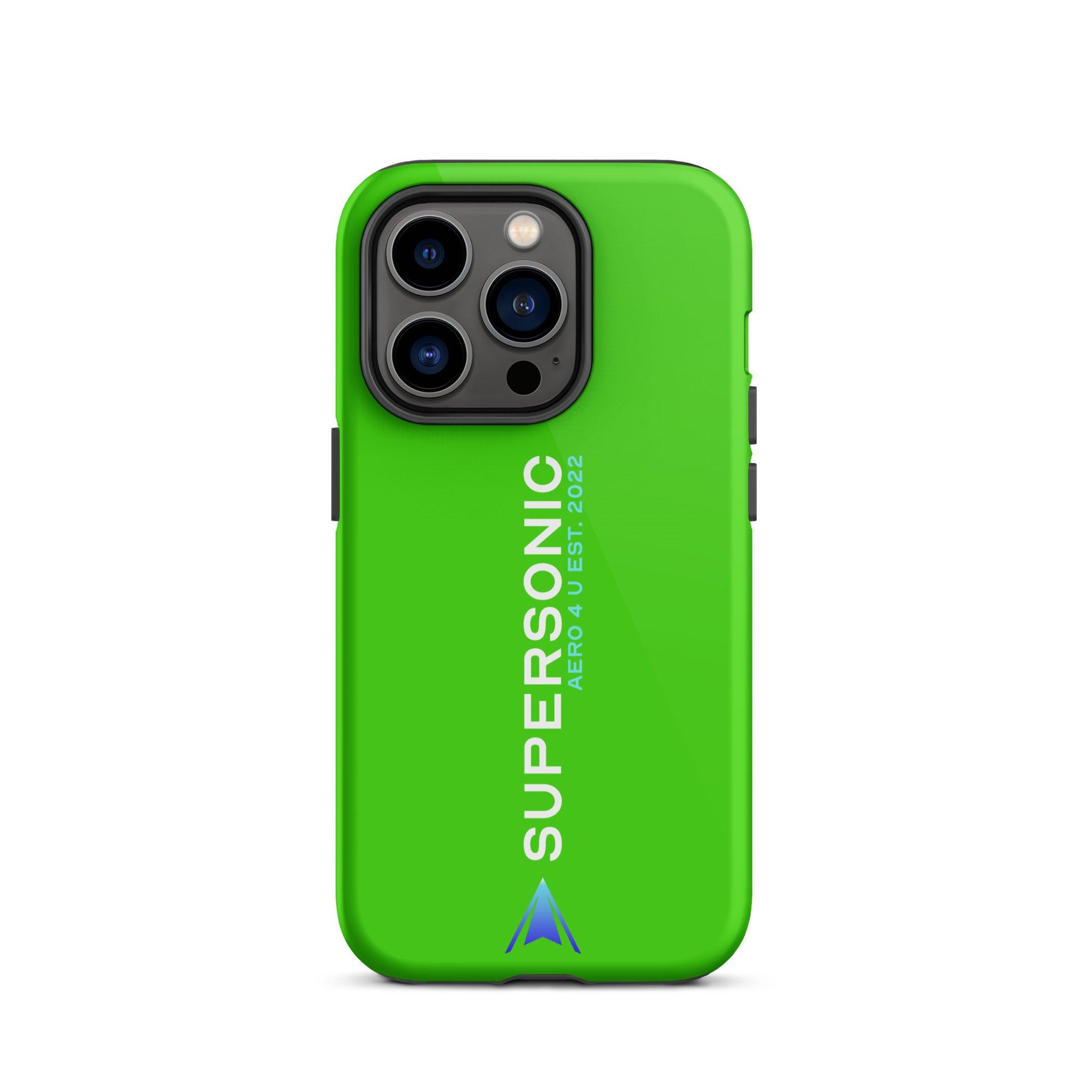 Tough iPhone case "Supersonic" green - SUPERSONIC aero 4U