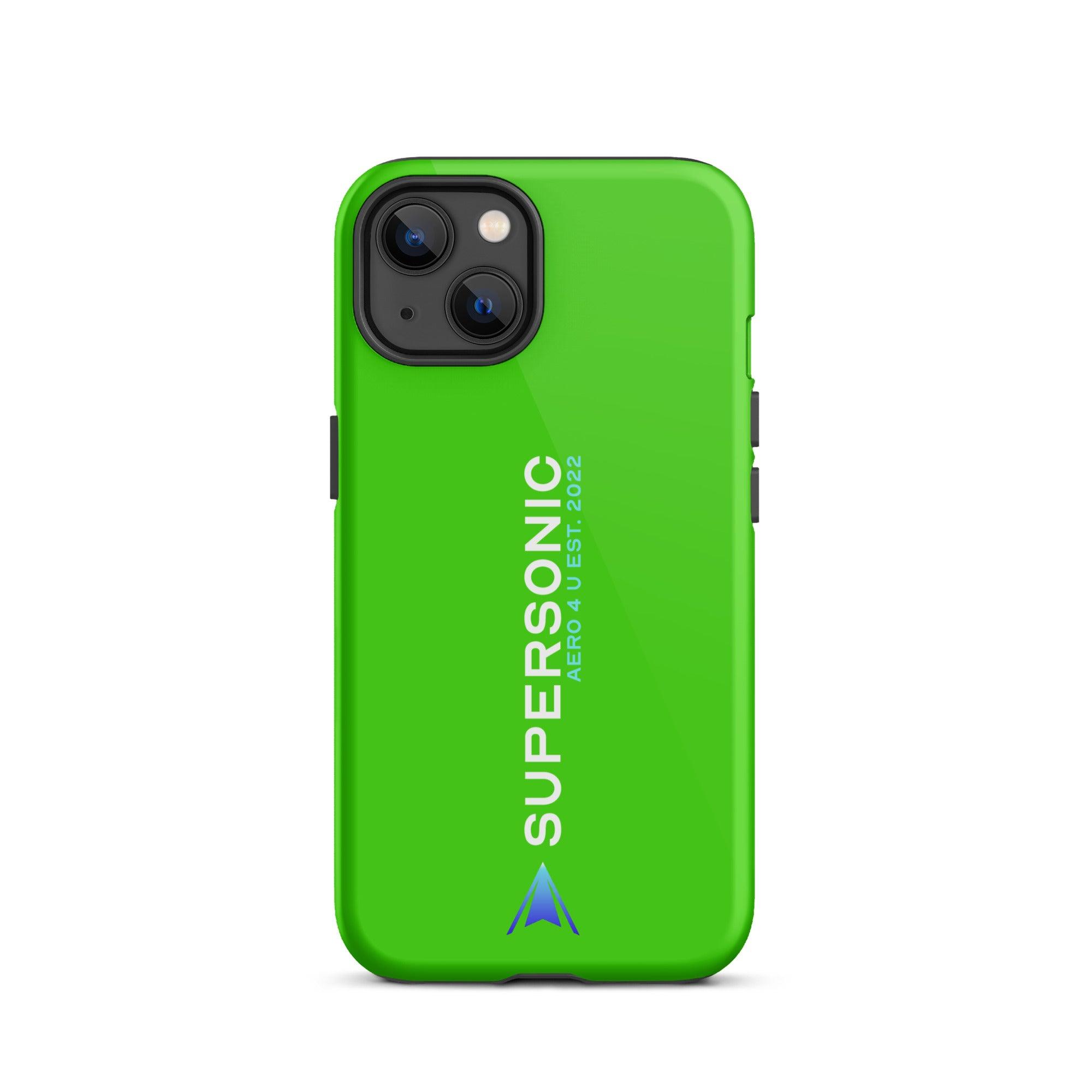 Tough iPhone case "Supersonic" green - SUPERSONIC aero 4U