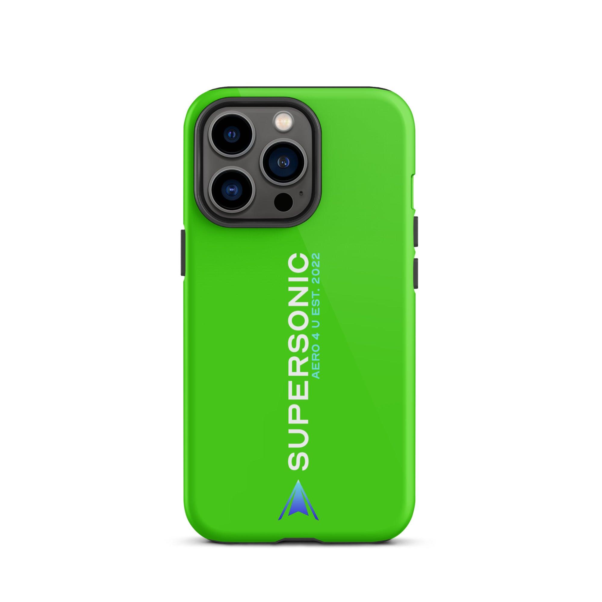 Tough iPhone case "Supersonic" green - SUPERSONIC aero 4U