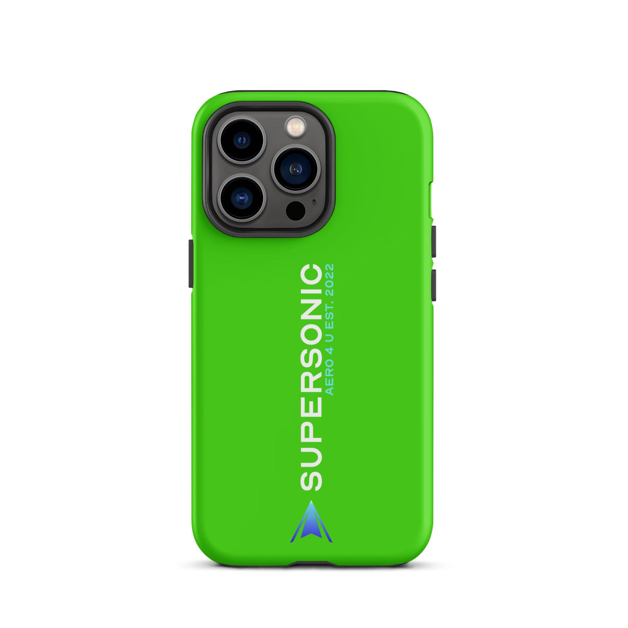 Tough iPhone case "Supersonic" green - SUPERSONIC aero 4U