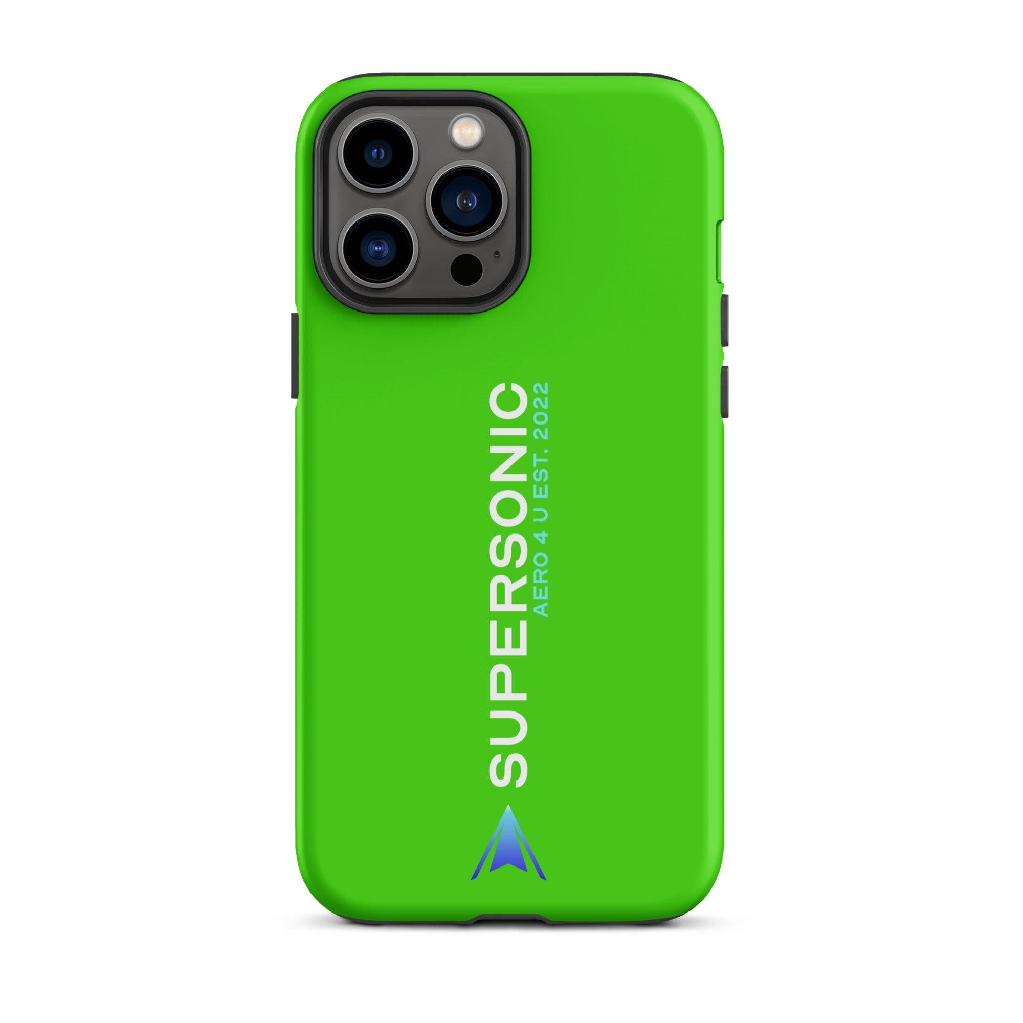 Tough iPhone case "Supersonic" green - SUPERSONIC aero 4U