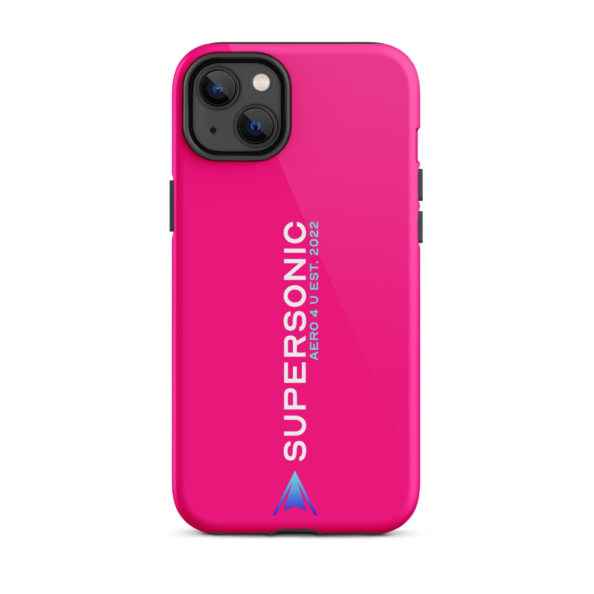 Tough iPhone case "Supersonic" pink - SUPERSONIC aero 4U